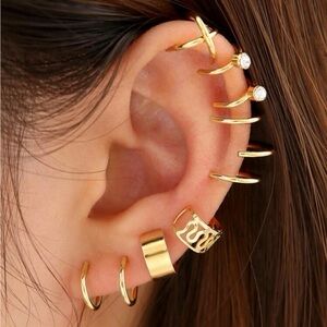 12pcs Ear Cuff Cartilage Clip On Earrings Ear Clip Fake Cartilage Earrings